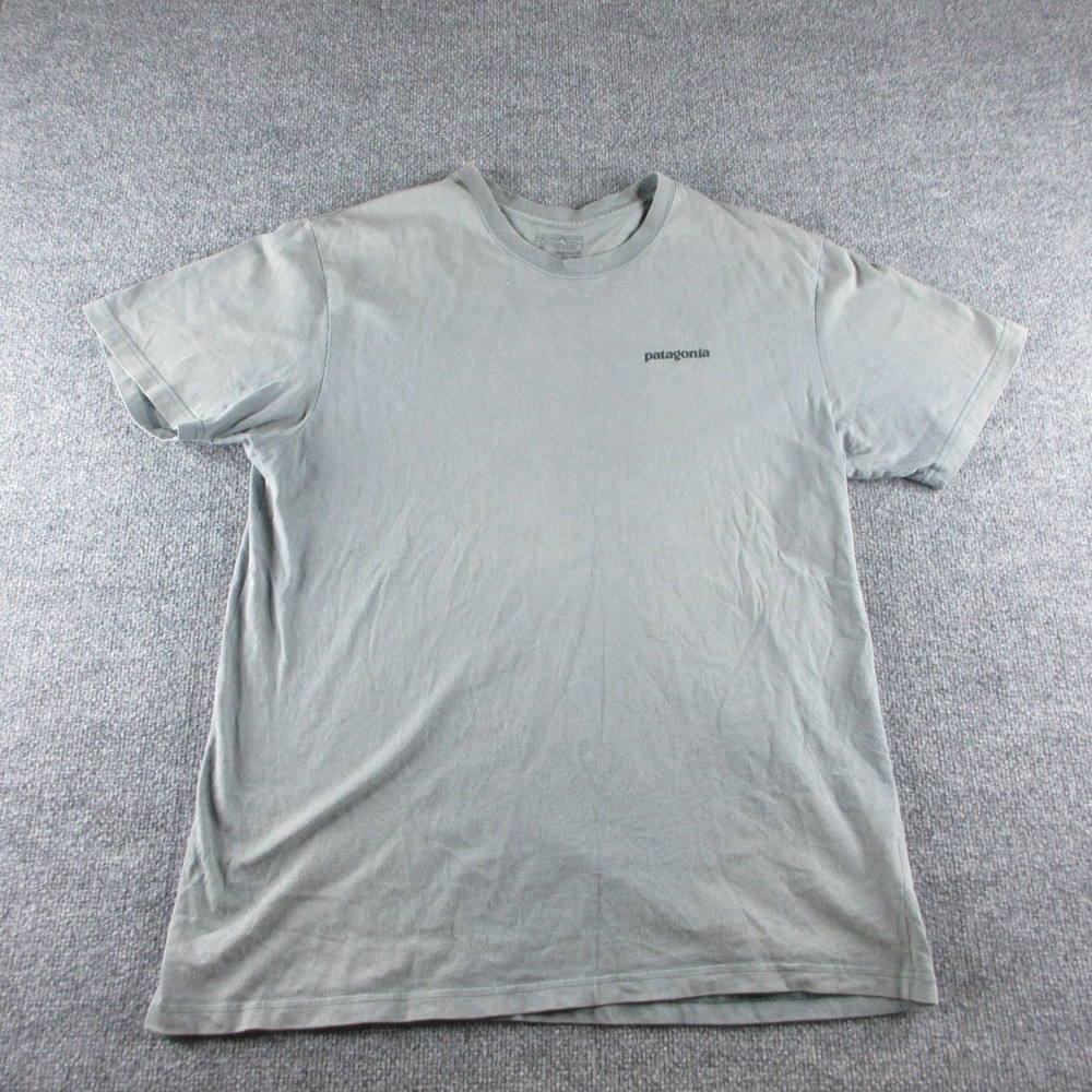 Patagonia Shirt Mens L Green Short Sleeve Logo Graphic Tee Outdoor‎ Casual